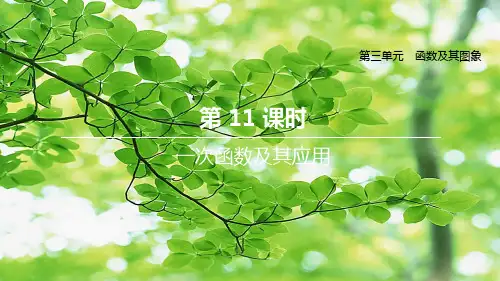 中考数学复习 第三单元 函数及其图象 第11课时 一次函数及其应用课件