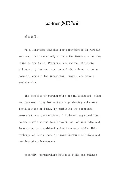 partner英语作文
