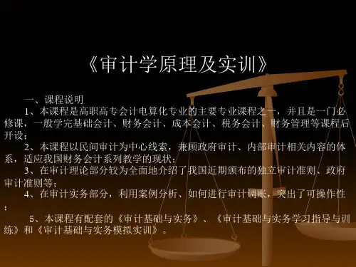 审计学原理及实训课程