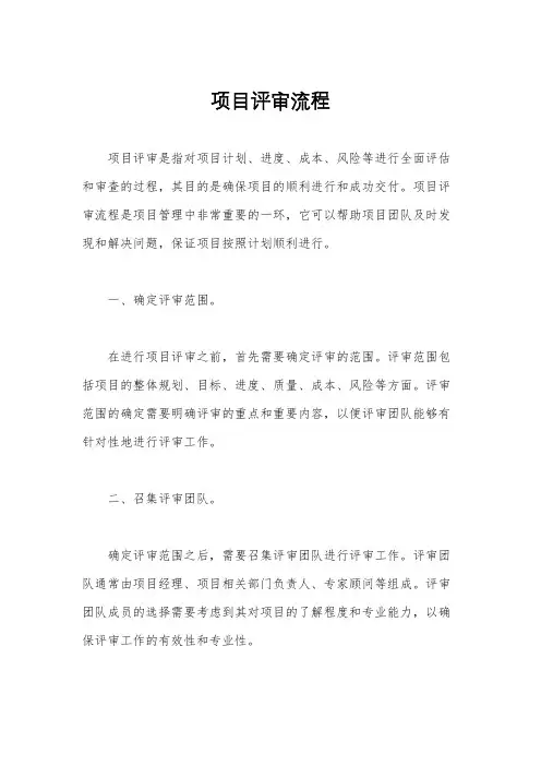 项目评审流程