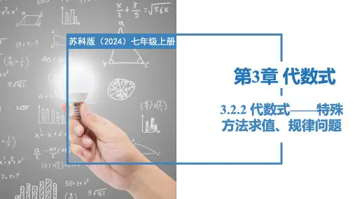 3.2.2代数式——特殊方法求值、规律问题(课件)七年级数学上册(苏科版2024)