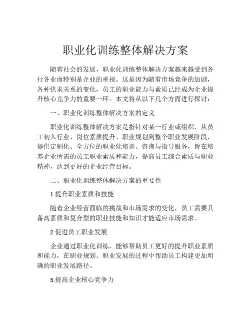 职业化训练整体解决方案