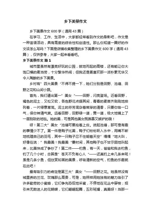 乡下美景作文
