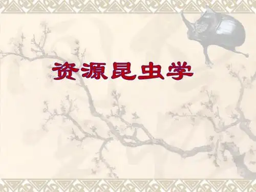 第一部分,资源昆虫学概述
