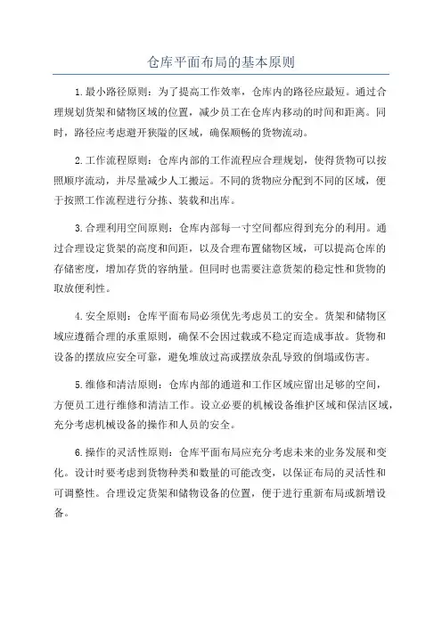 仓库平面布局的基本原则