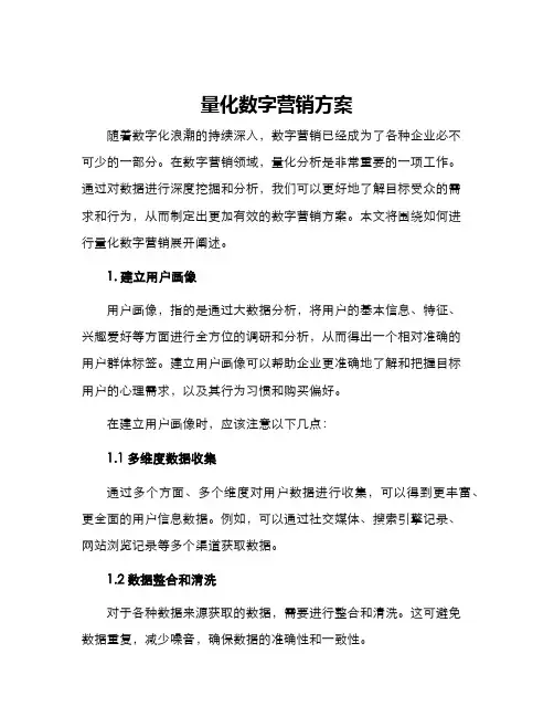量化数字营销方案