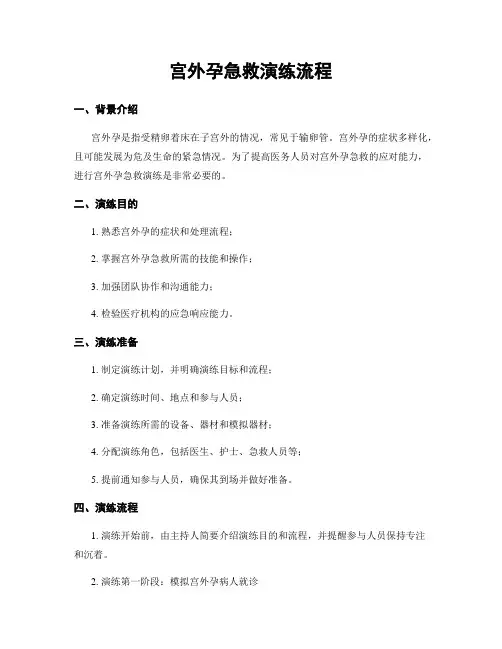 宫外孕急救演练流程