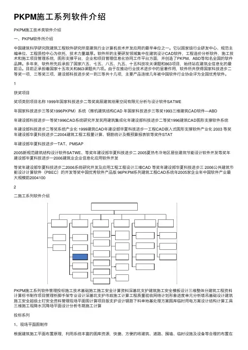 PKPM施工系列软件介绍