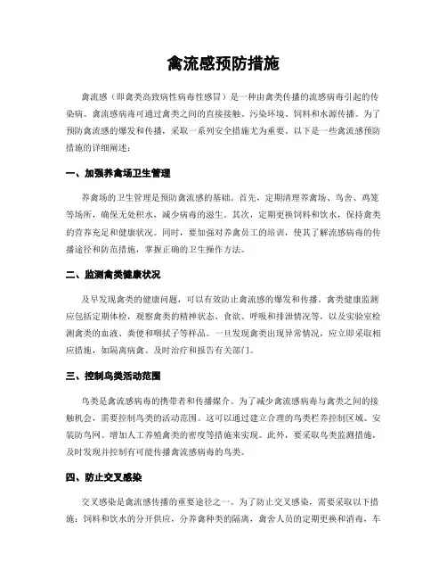 禽流感预防措施