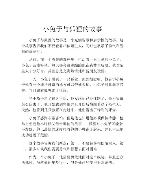 小兔子与狐狸的故事