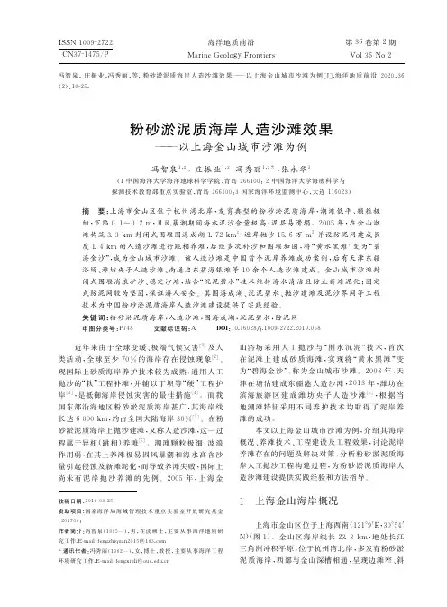 粉砂淤泥质海岸人造沙滩效果——以上海金山城市沙滩为例