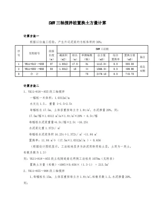 置换土计算