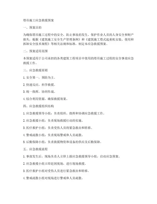 塔吊施工应急救援预案
