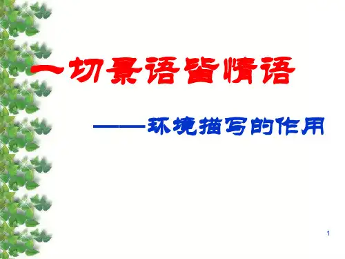 环境描写的作用ppt课件