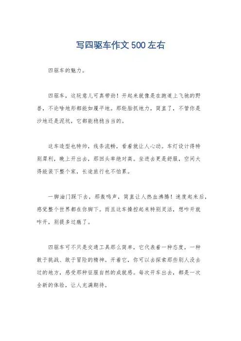 写四驱车作文500左右