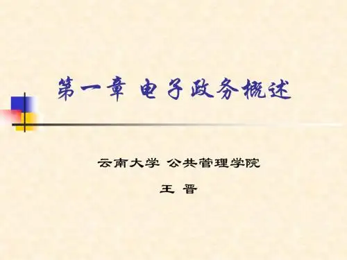 第一章 电子政务概述