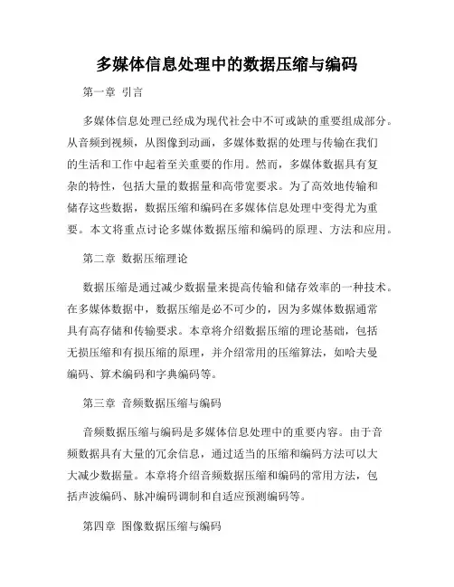 多媒体信息处理中的数据压缩与编码