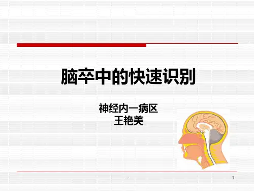 脑卒中的快速识别PPT课件