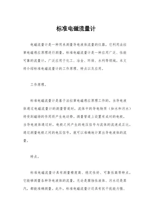 标准电磁流量计