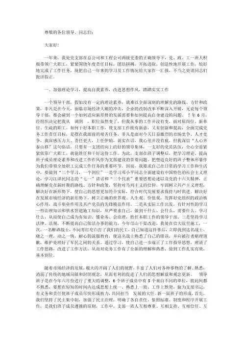 2019年党支部书记述职报告范文