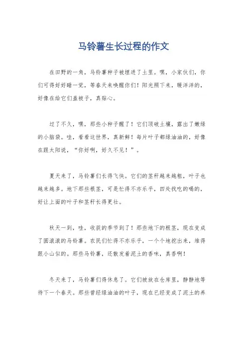 马铃薯生长过程的作文