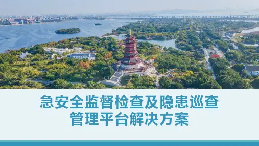 应急安全监督检查及隐患巡查管理平台解决方案