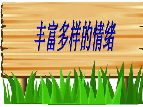 丰富多彩的情绪ppt优秀课件 人教版