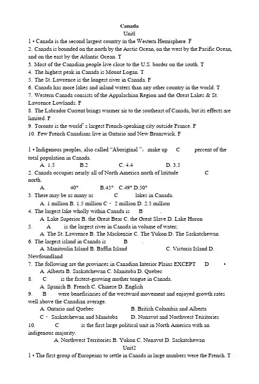 英语国家概况期末复习.doc
