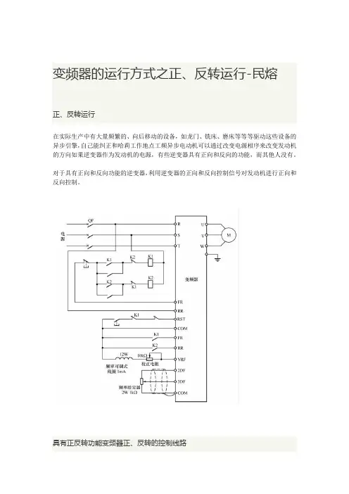 变频器的运行方式之正、反转运行图文详解-民熔