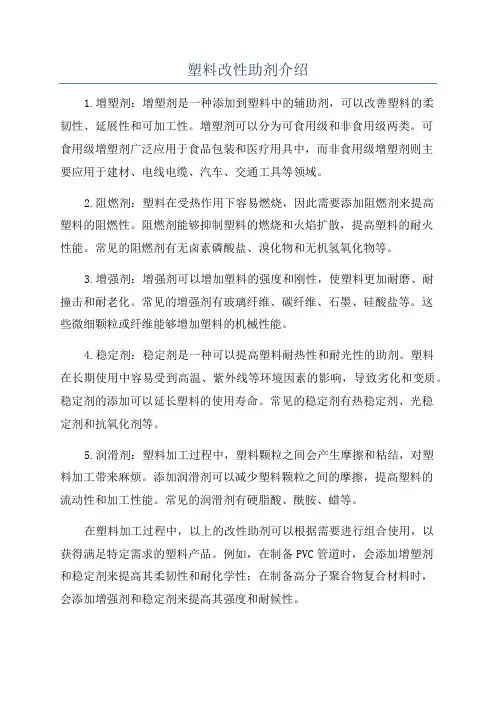 塑料改性助剂介绍