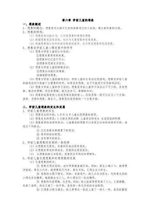 6心理学 第六章 想象