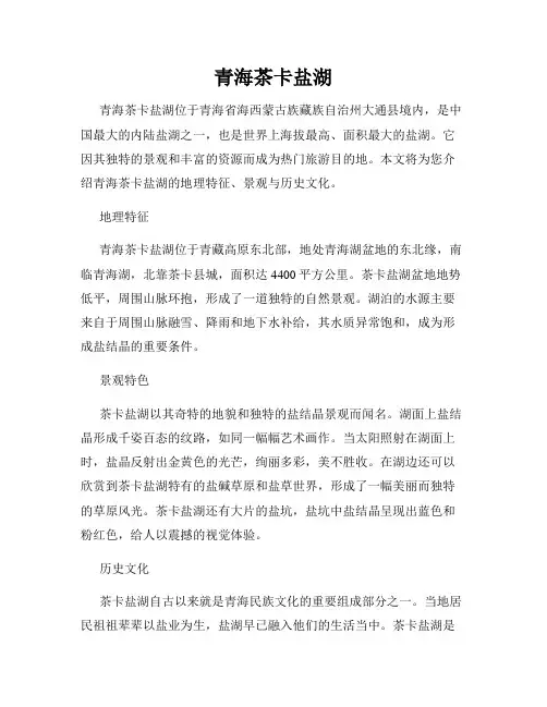 青海茶卡盐湖