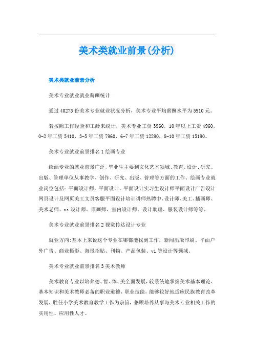 美术类就业前景(分析)