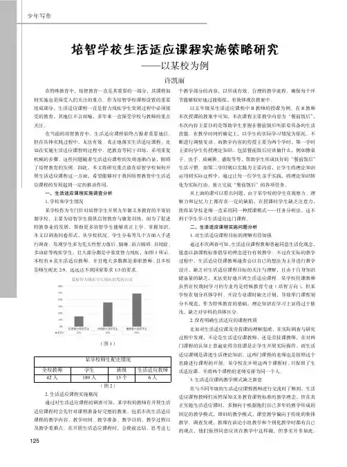 培智学校生活适应课程实施策略研究——以某校为例