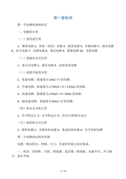 电梯基本知识