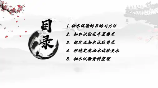 抽水试验的初步讲解ppt课件