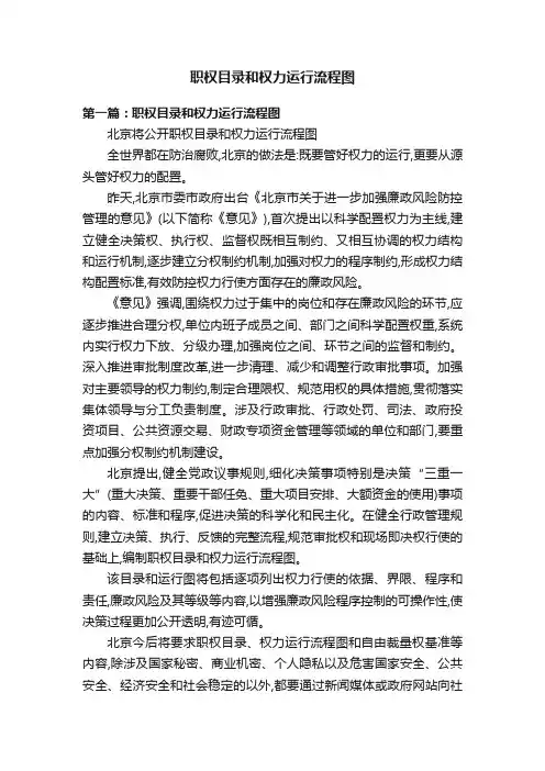 职权目录和权力运行流程图