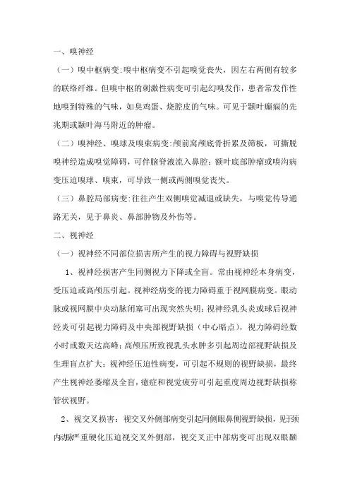 十二对颅神经