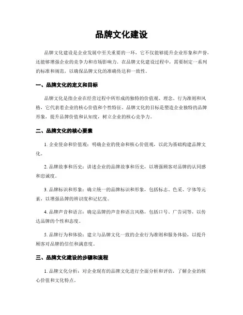 品牌文化建设