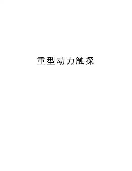 重型动力触探讲解学习