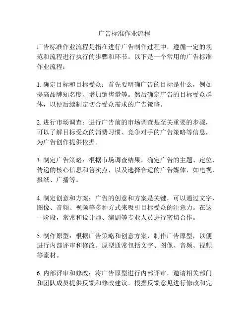 广告标准作业流程