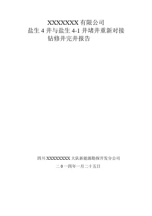 钻修井完井报告