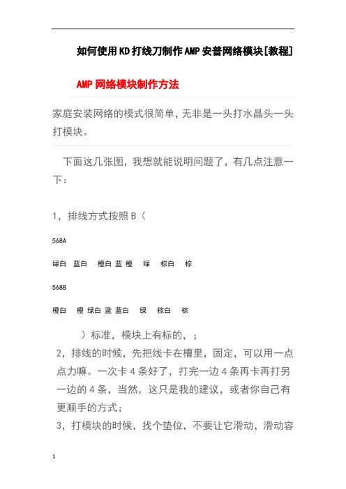 AMP网络模块制作方法