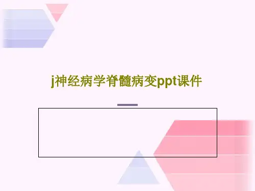 j神经病学脊髓病变ppt课件107页PPT