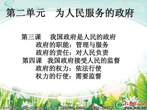 政府的职能 课件