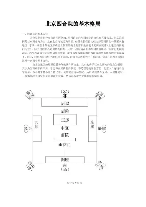北京四合院的基本格局解读