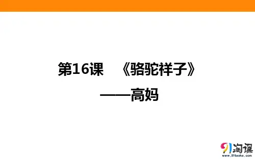课件3：第14课 《骆驼祥子》——高妈