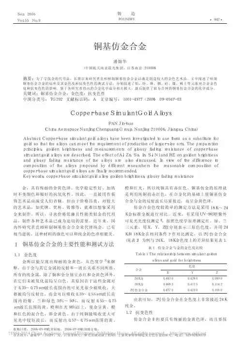 铜基仿金合金_潘锦华