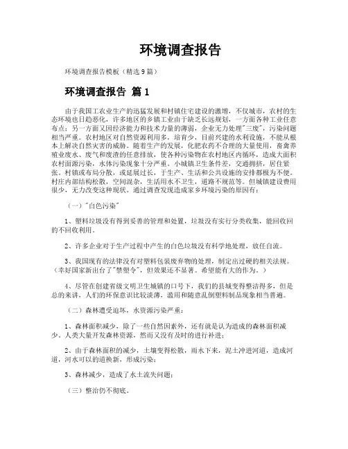 环境调查报告