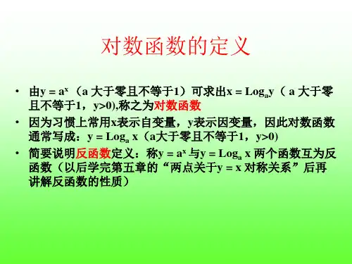 对数函数图像及性质课件